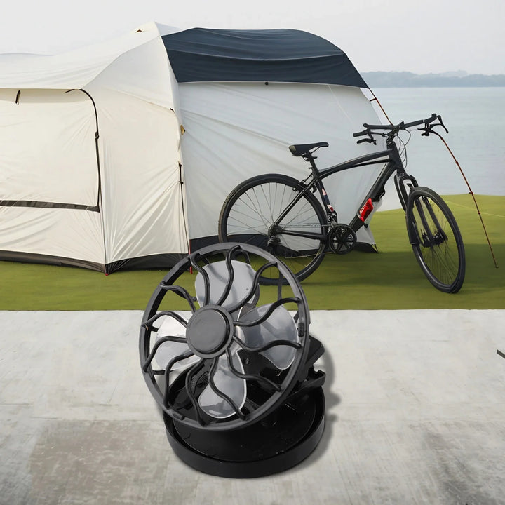 Solar Clip On Hat Fan │ Portable Mini Cooling │ Travel & Fishing │ Black