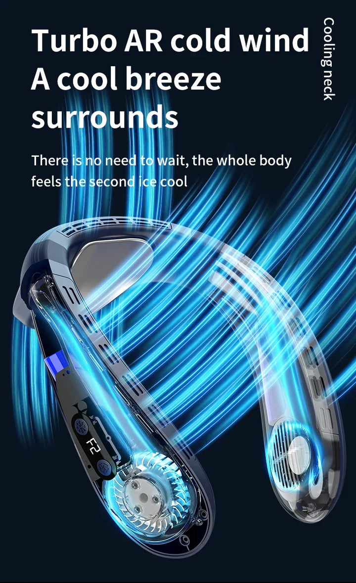 Portable Neck Fan | Hands-Free Cooling & Long Battery | Outdoor, Travel & Work
