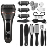 Electric Callus Remover | Rechargeable, 3 Grinding Heads | Home Pedicure & Spa