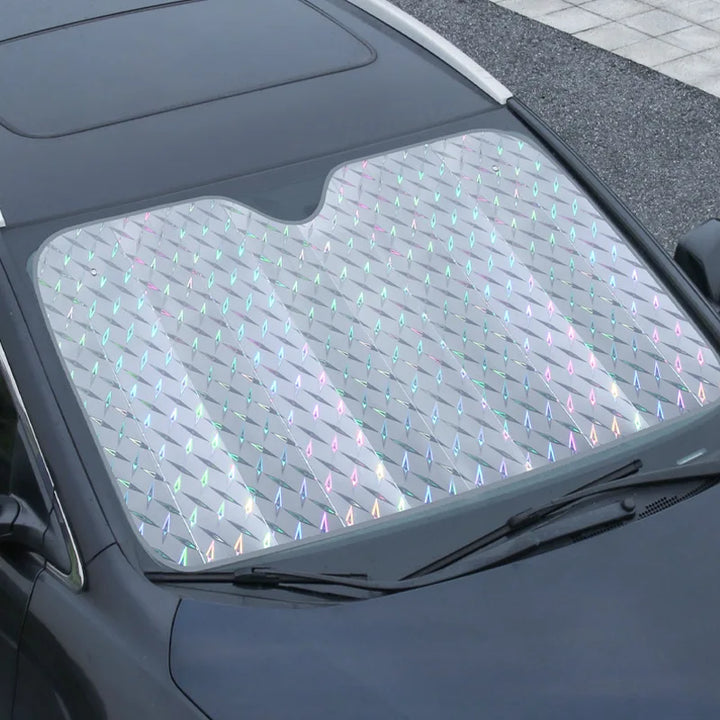 Car Sunshade | Blocks UV Rays, Keeps Car Cool | Front Window | Silver