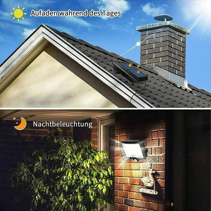 Solar Motion Sensor Security Light Ultra-Bright Outdoor Floodlight