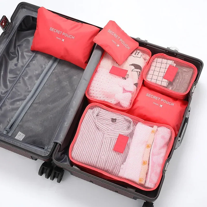 Travel Packing Cubes 6 Pc Set | Organizers for Suitcases | Vacation & Trips