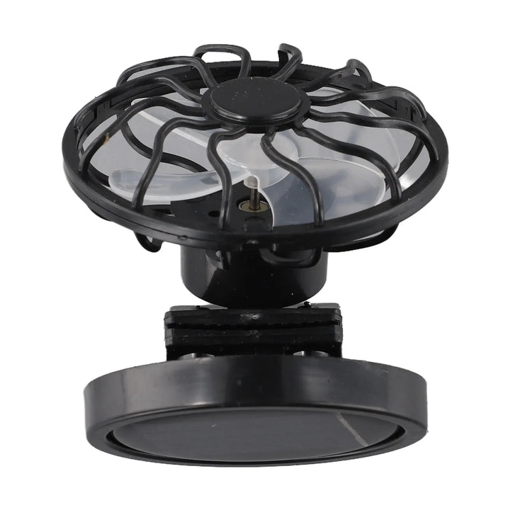 Solar Clip On Hat Fan │ Portable Mini Cooling │ Travel & Fishing │ Black