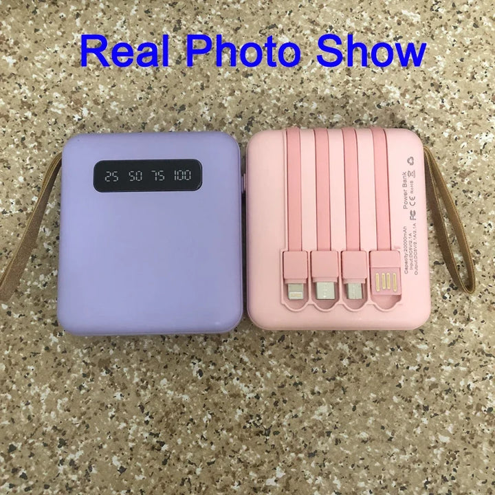 Portable Power Bank | Built-in Cables Fast Charging | Travel