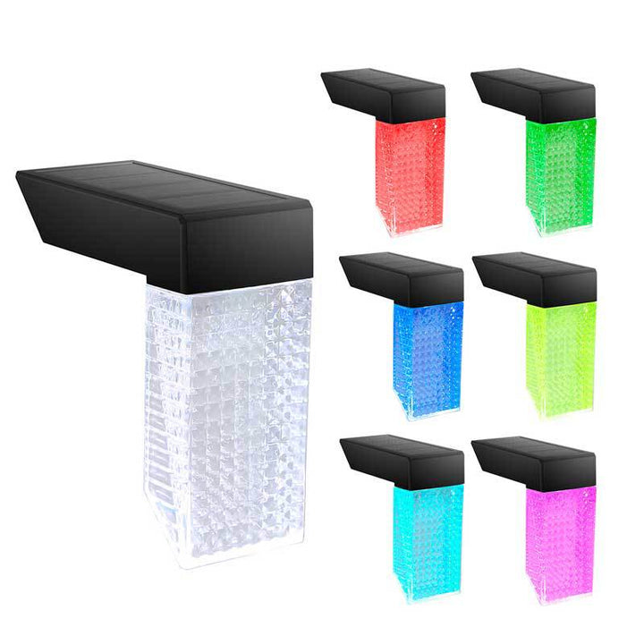 Solar Step Lights │Waterproof, Color Changing │ Fence Yard Deck │ Black