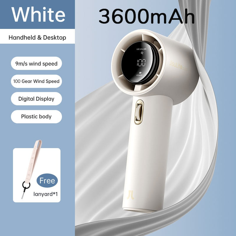Portable Handheld Turbo Fan High Speed Digital Mini Fan