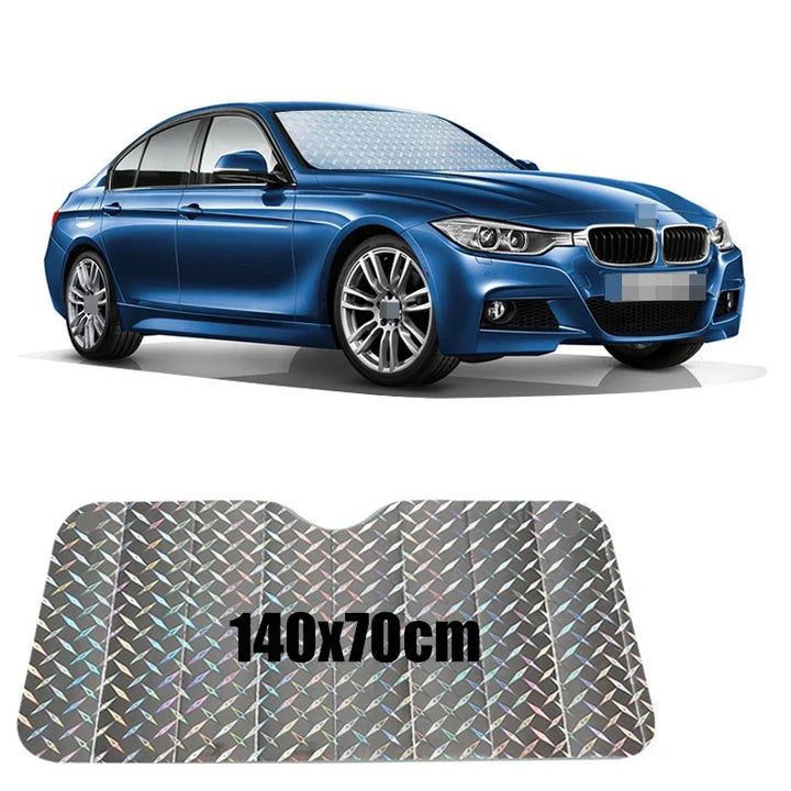 Car Sunshade | Blocks UV Rays, Keeps Car Cool | Front Window | Silver