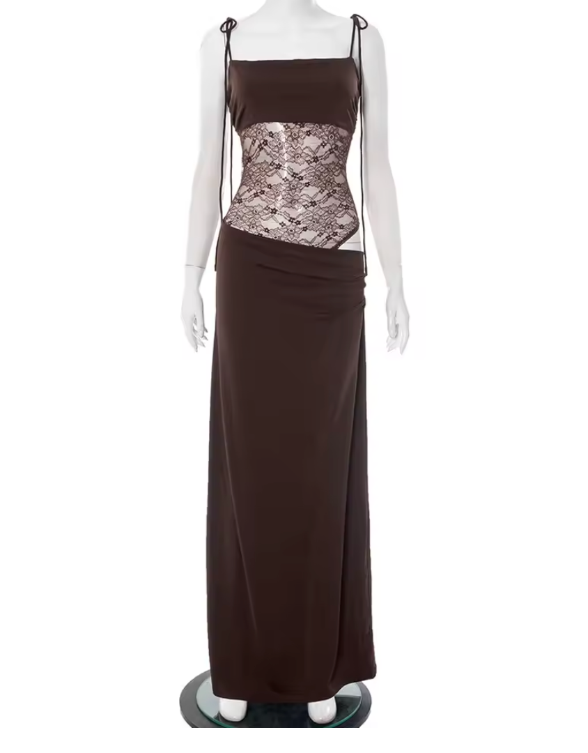 Covernorth Women's Lace-Insert Maxi Dress