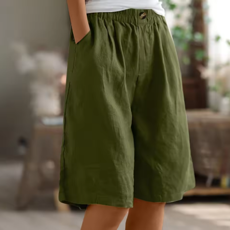 Covernorth Women’s Wide-Leg Linen Blend Shorts