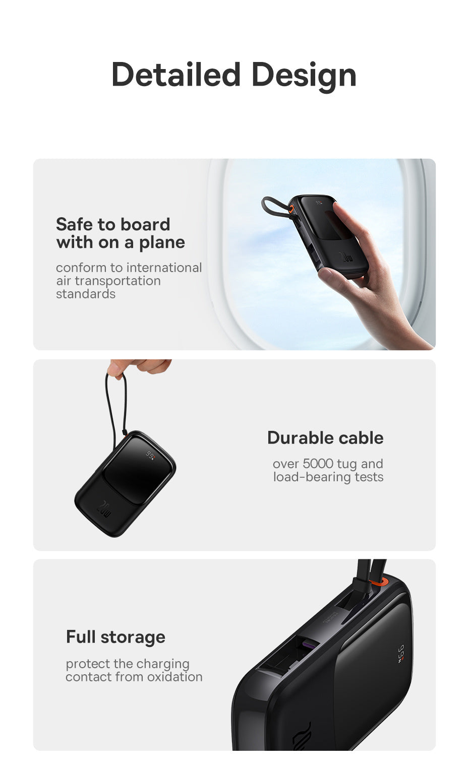 Mini Power Bank with Cable | 10000mAh Fast Charging | Travel & Daily Use