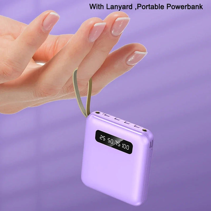 Portable Power Bank | Built-in Cables Fast Charging | Travel