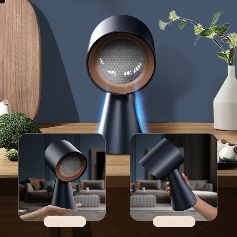 Portable Mini Vent Fan │ Quiet Cooling Airflow │ Kitchen & Desk │ Black