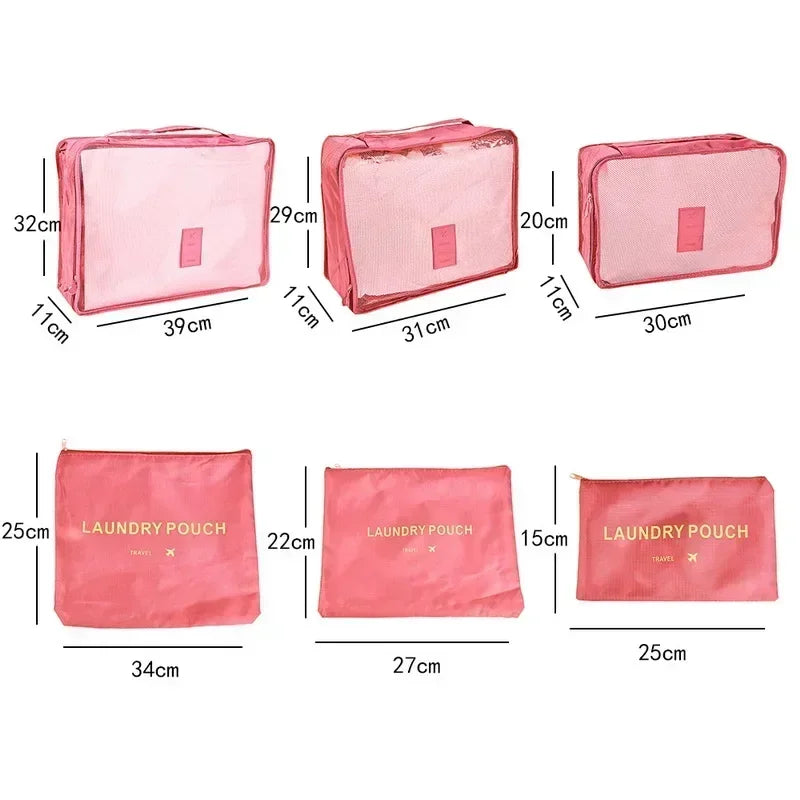 Travel Packing Cubes 6 Pc Set | Organizers for Suitcases | Vacation & Trips