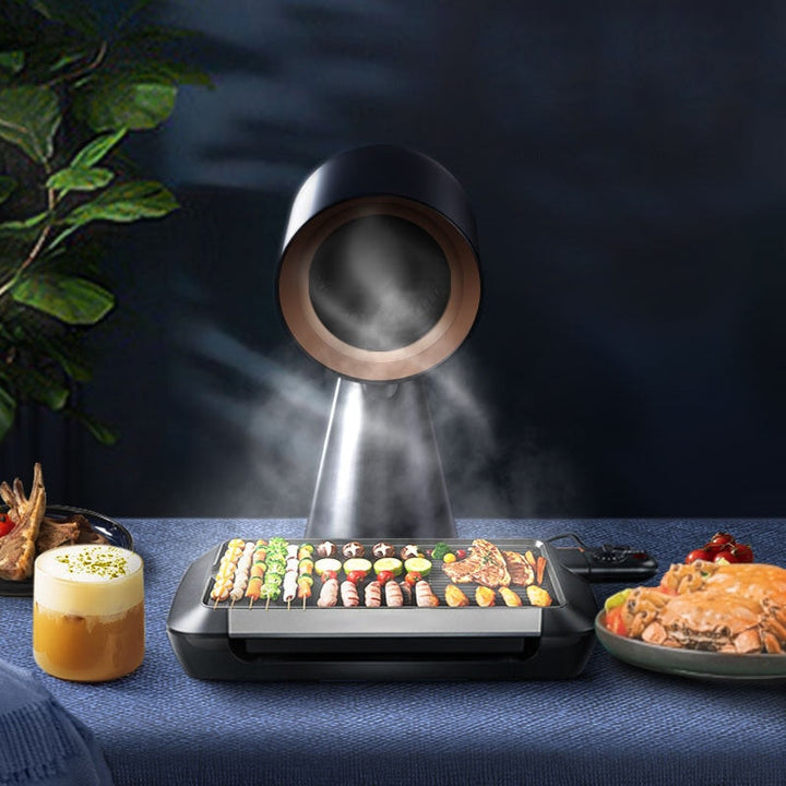 Portable Mini Vent Fan │ Quiet Cooling Airflow │ Kitchen & Desk │ Black