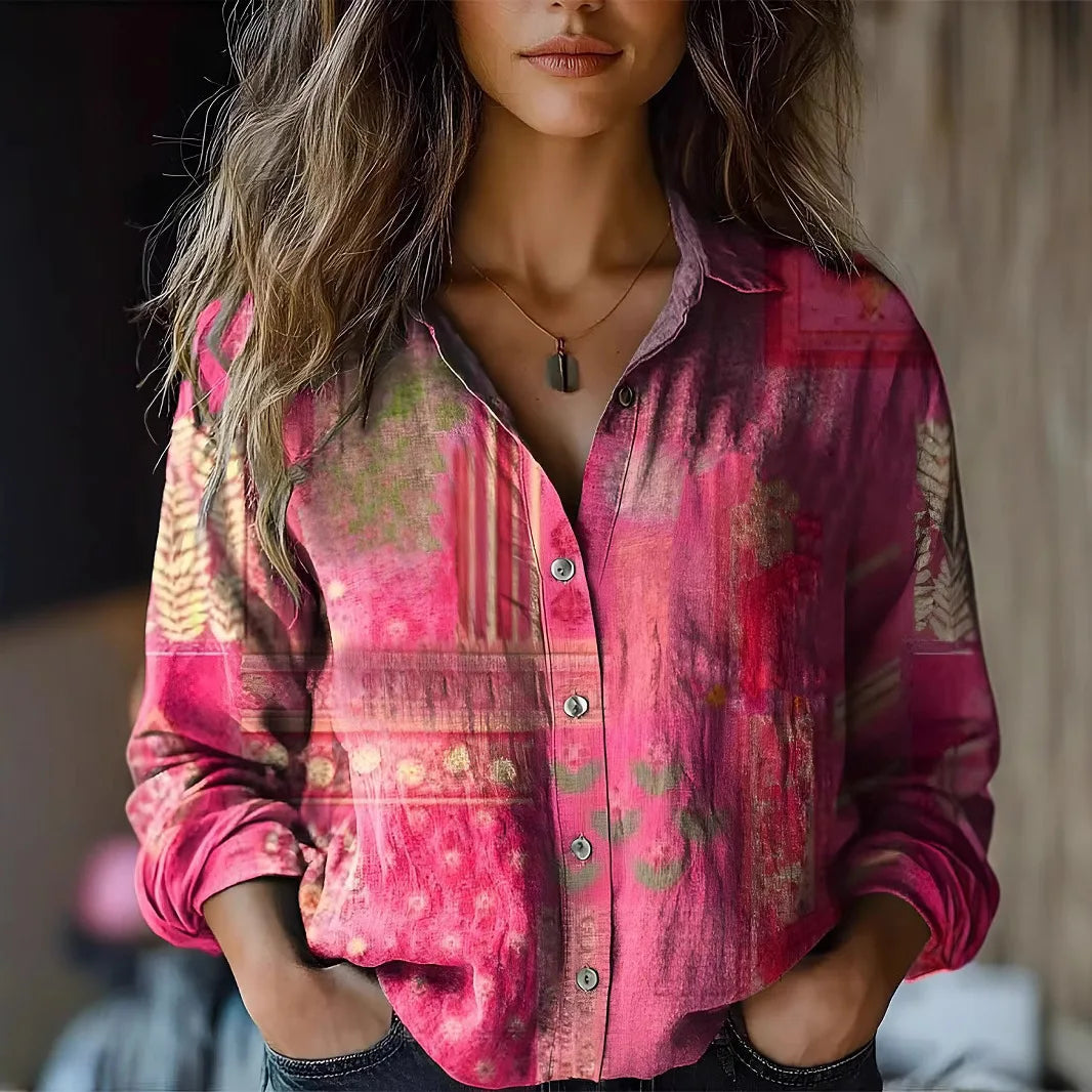 Covernorth Women's Floral Print Button-Down Shirt