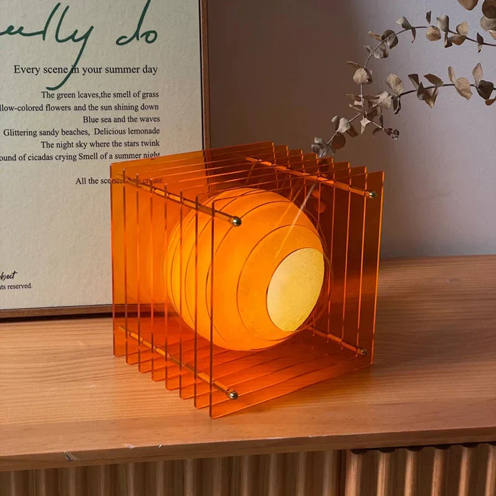 Modern Acrylic Cube Table Lamp | Designer Ambient Glow | Bedside, Desk