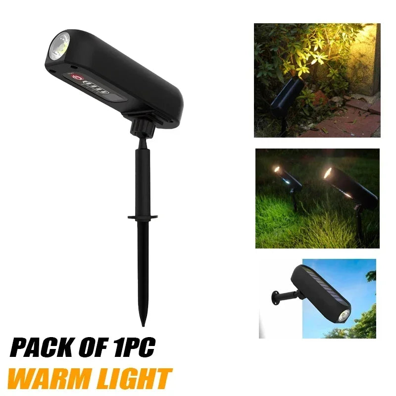 Waterproof Solar Landscape Spotlight Outdoor LED Garden Path Lighting