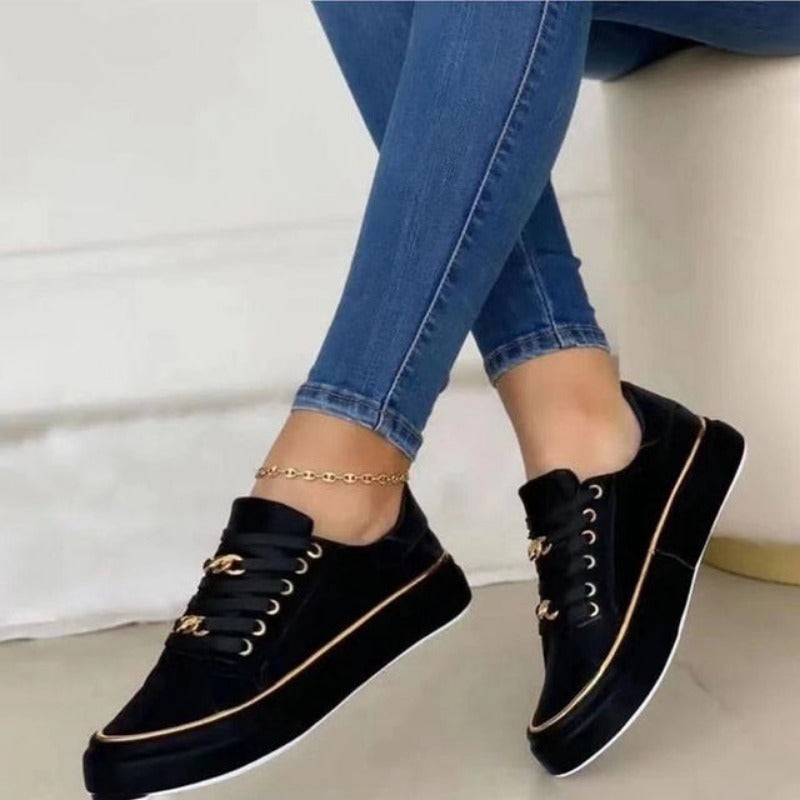Women’s Chain-Detail Platform Sneakers