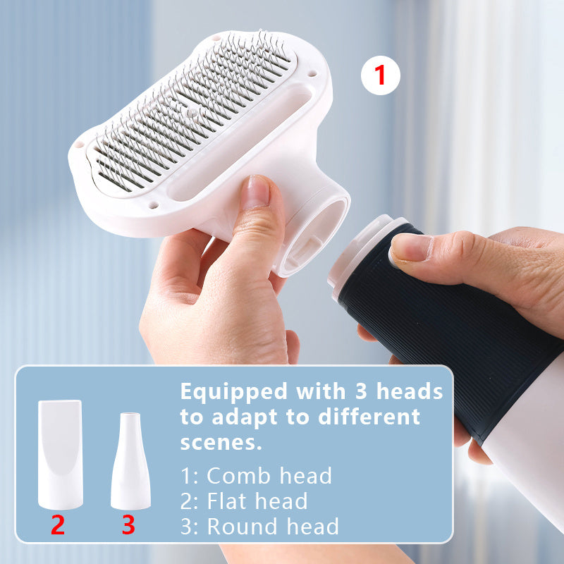 2-in-1 Pet Hair Dryer | 3 Heat Speeds & Self Cleaning | Grooming | White
