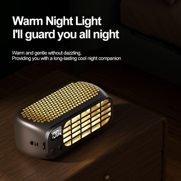 Portable Mini Fan | 5 Speeds, LED Display, Power Bank | Desk & Travel | Pink