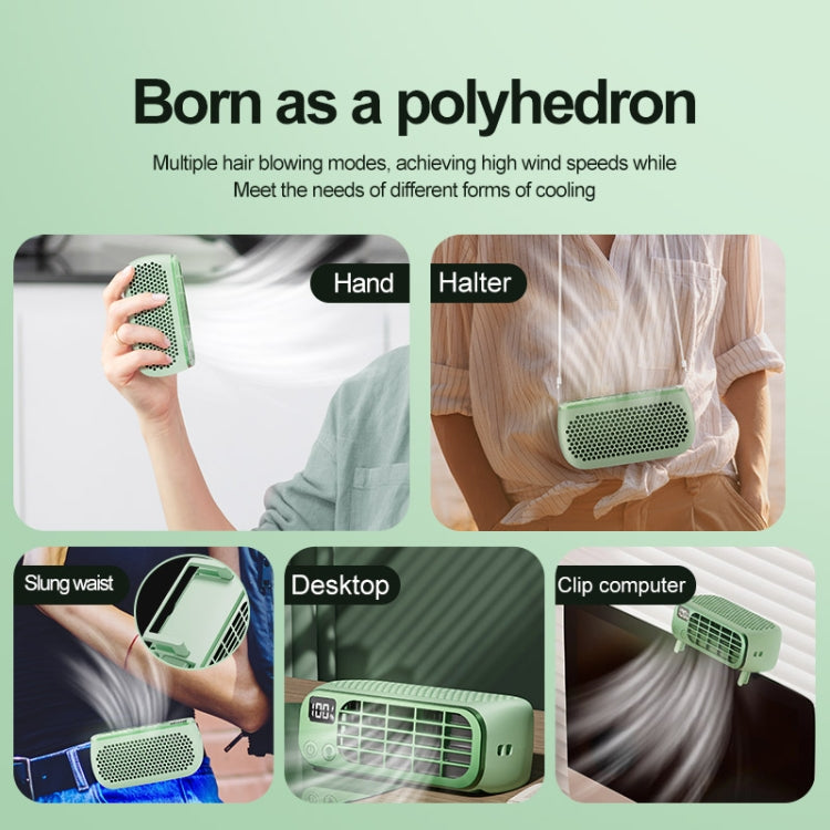 Portable Mini Fan | 5 Speeds, LED Display, Power Bank | Desk & Travel | Pink