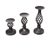 Spiral Candle Holder | Elegant Wrought Iron Decor | Table & Shelf