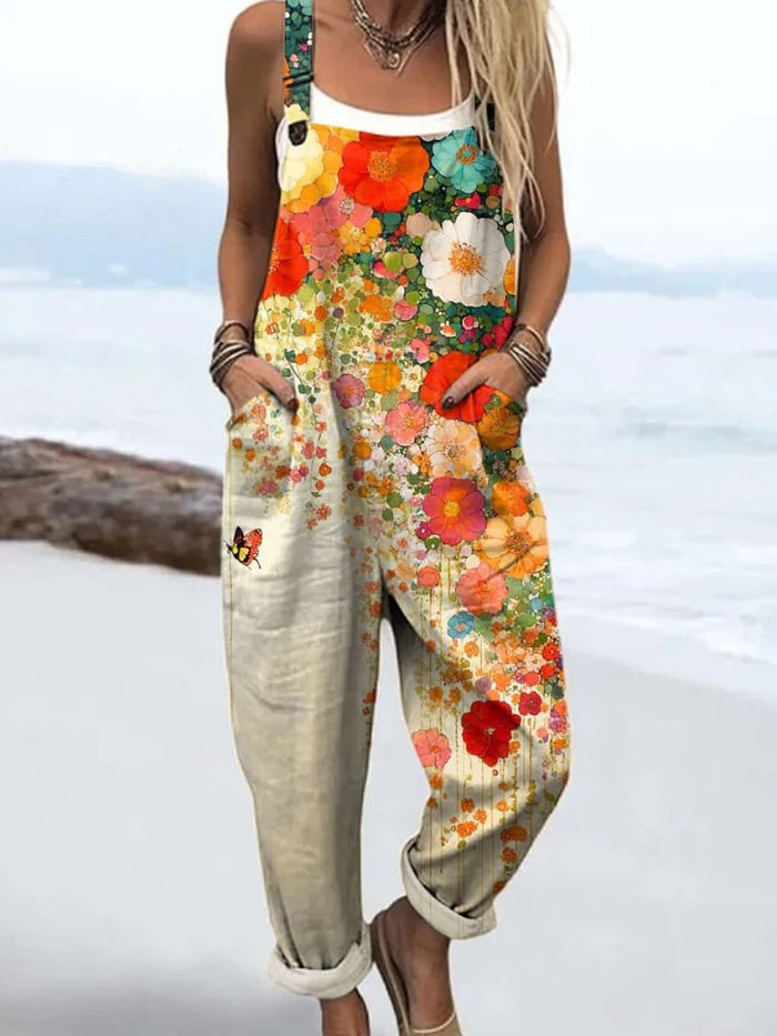 Covernorth Women's Floral Print Jumpsuit Overalls
