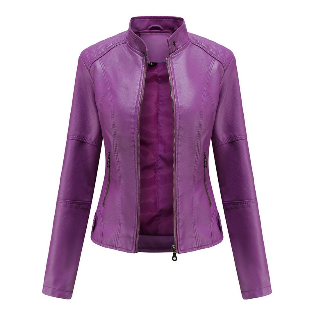 Covernorth Women’s Slim-Fit Faux Leather Moto Jacket
