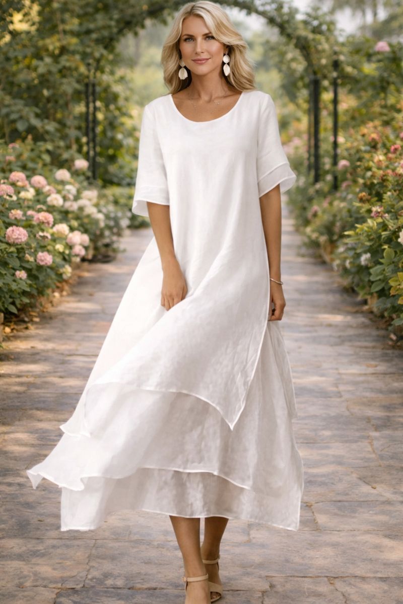 Women's Layered Asymmetric Dress