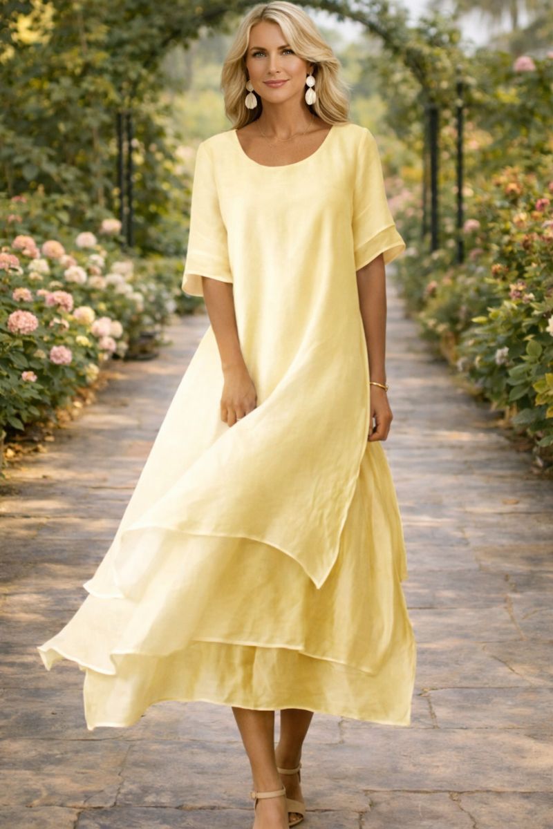Women's Layered Asymmetric Dress