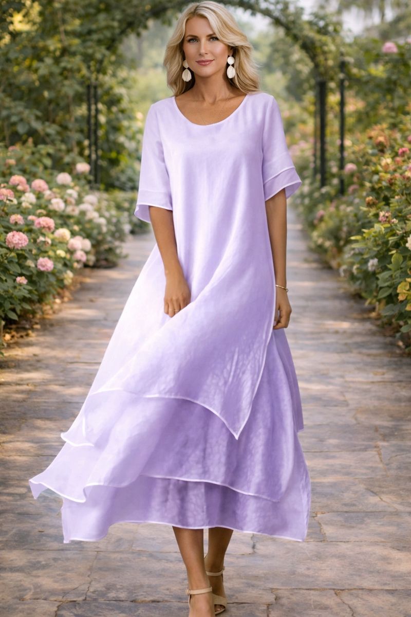 Women's Layered Asymmetric Dress