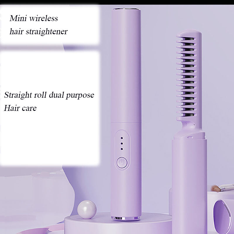 Wireless Hair Styler Comb | Cordless Anti-Burn Design | On-the-Go Styling