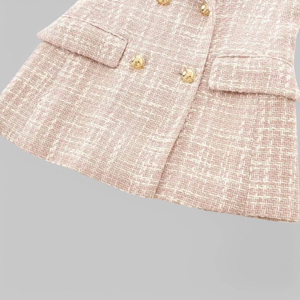 Women's Double-Breasted Tweed Blazer