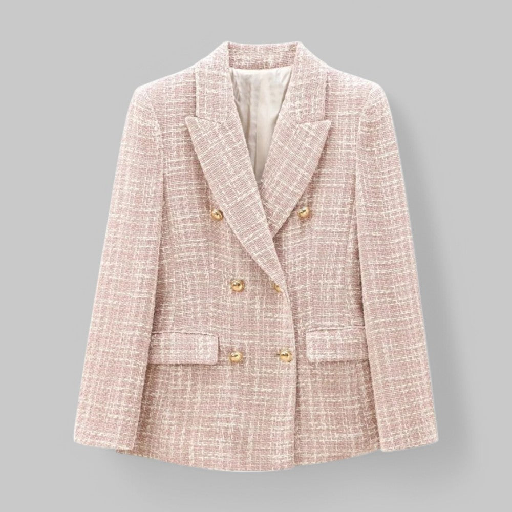 Women's Double-Breasted Tweed Blazer