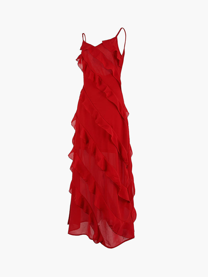 Women’s Ruffled Midi Dress