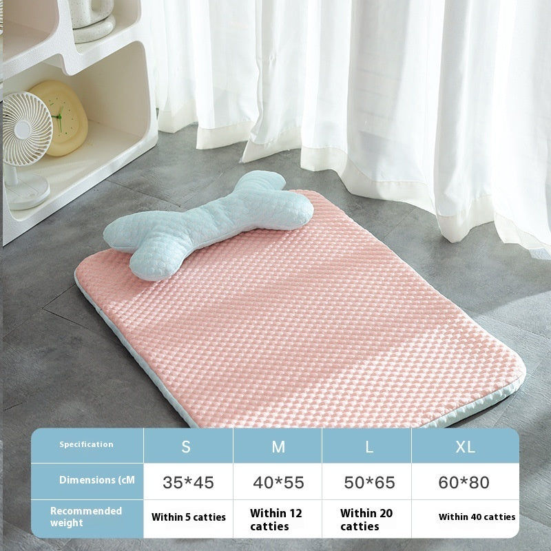 Dog Cooling Mat | Anti-Slip Base | Crate & Floor | Pink