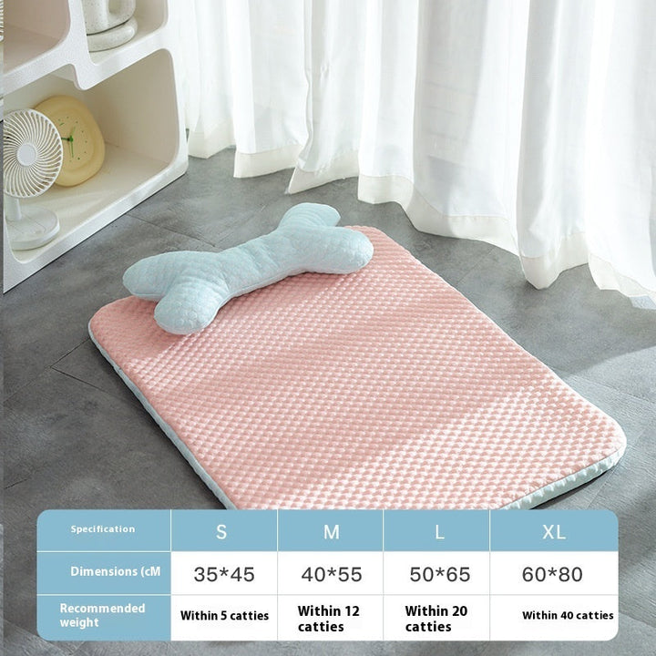Dog Cooling Mat | Anti-Slip Base | Crate & Floor | Pink