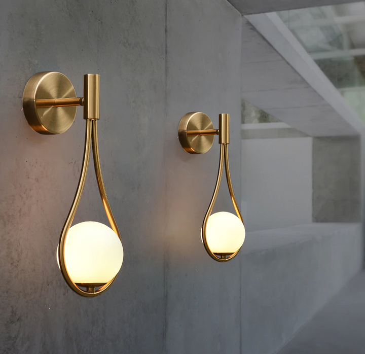 Teardrop Sconce Lamp │ Frosted Glass & Warm Glow │ Bedroom & Hallway