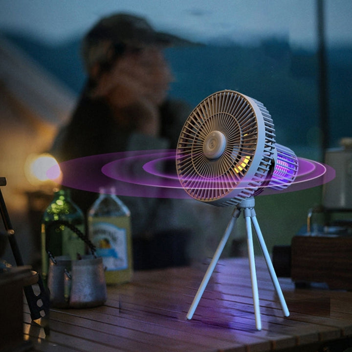 Portable Tripod Fan with Mood Light & Remote Control