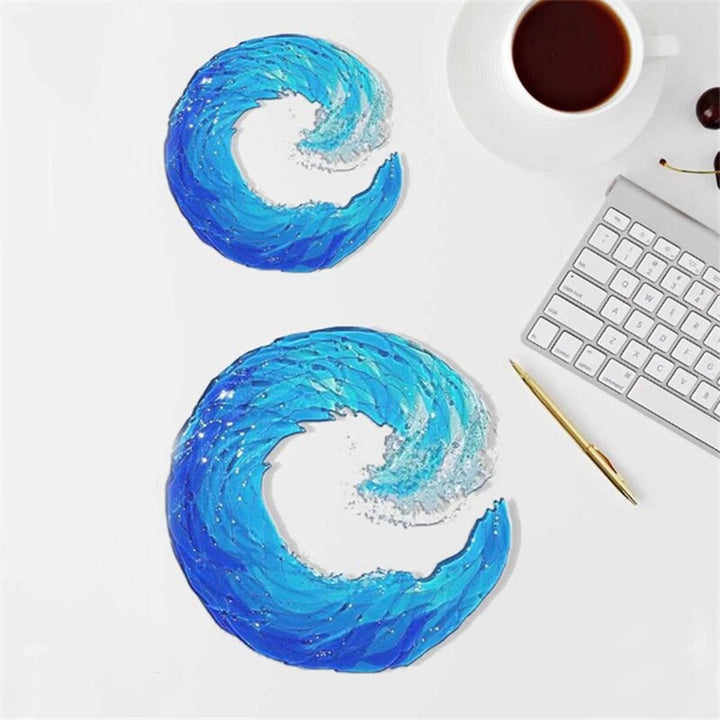 Ocean Wave Stained Glass Sculpture