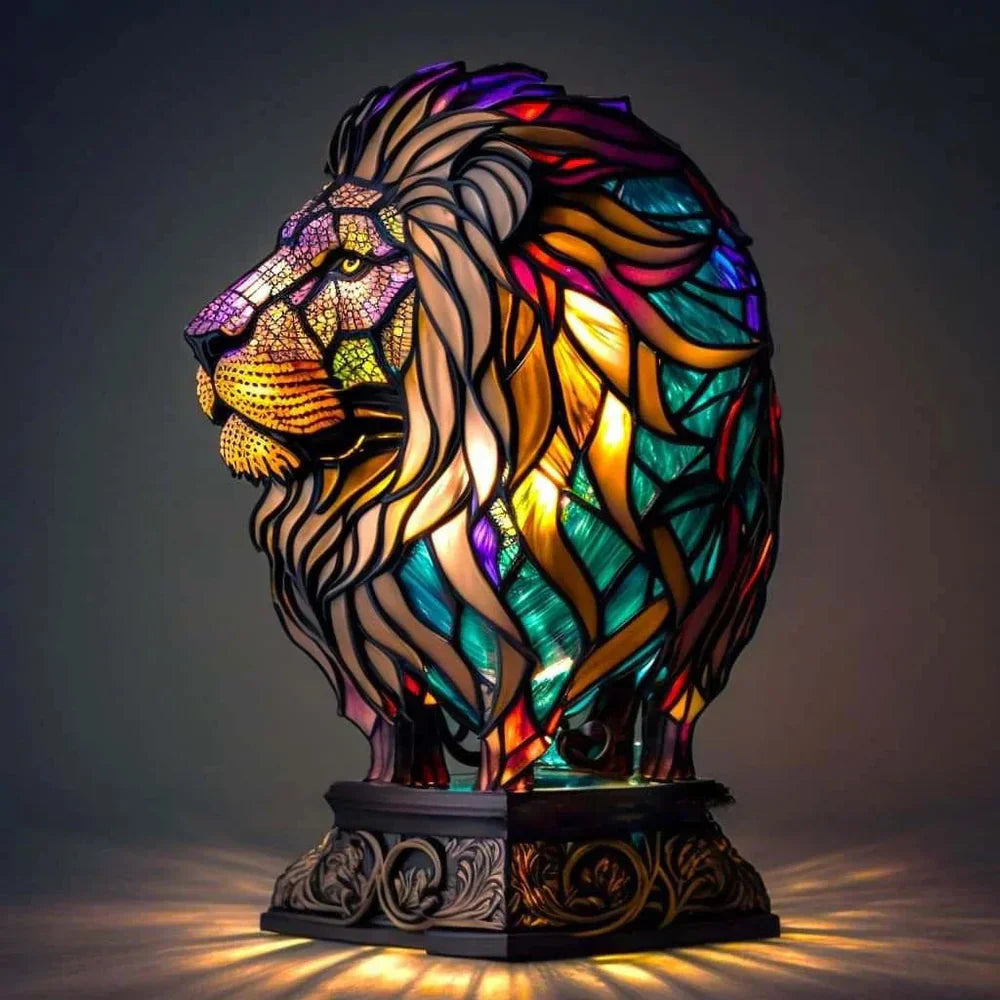 Handcrafted Mosaic Animal Table Lamp
