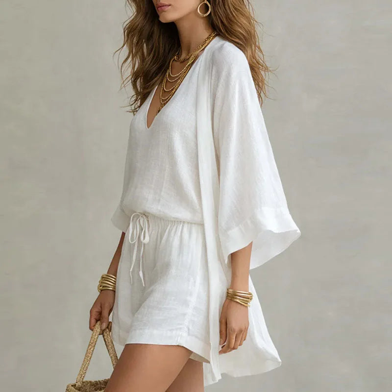 Women’s Three Piece V-Neck Lounge Set