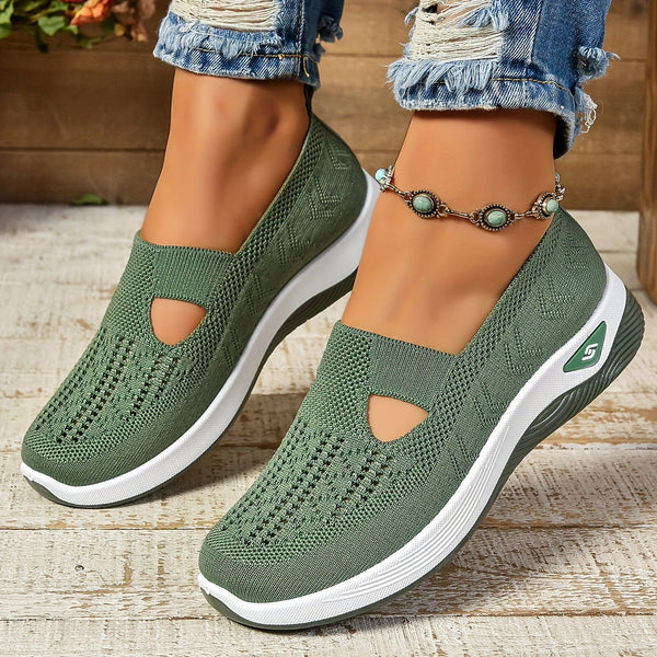 Covernorth Women’s Knit Slip-On Walking Shoes