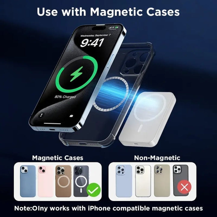 MagSafe Wireless Power Bank | Stand Charger | Travel & Desk