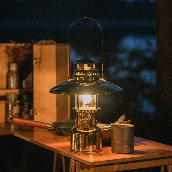Outdoor Lantern Light │ Electronic Ignition │ Camping and Patio │ Gold