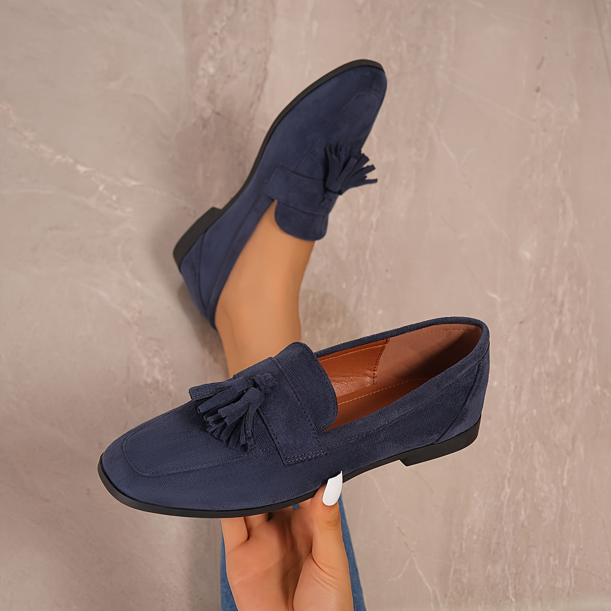 Women's Faux-Suede Tassel Loafers