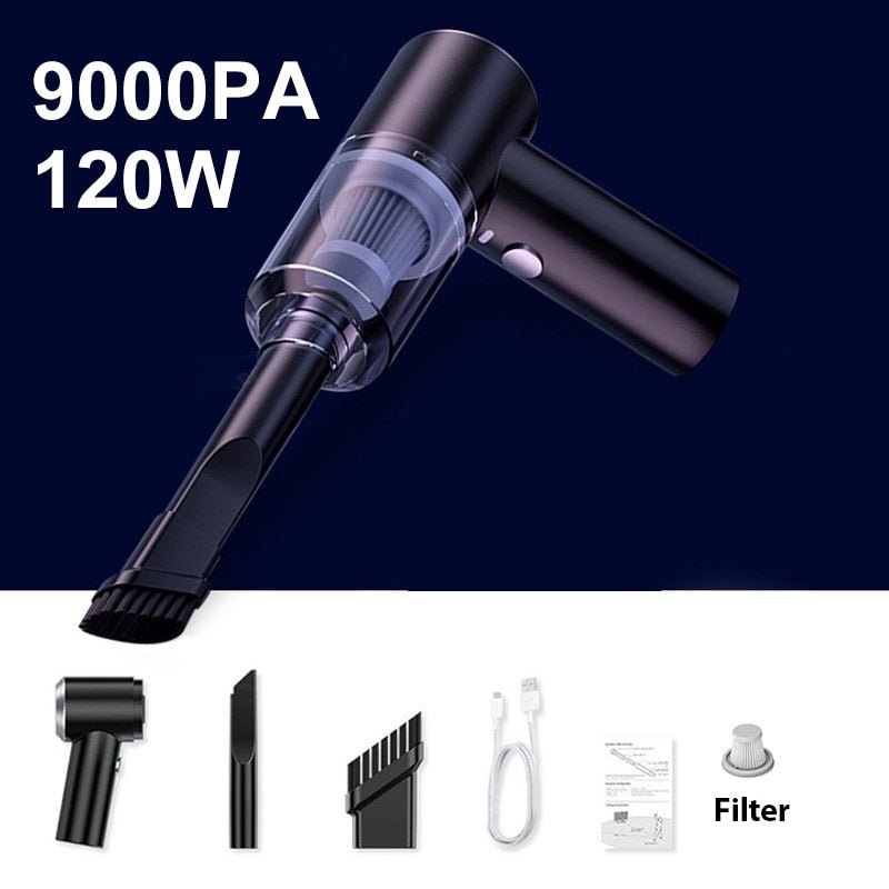 Cordless Handheld Vacuum │ 9000Pa Suction │ Car & Home