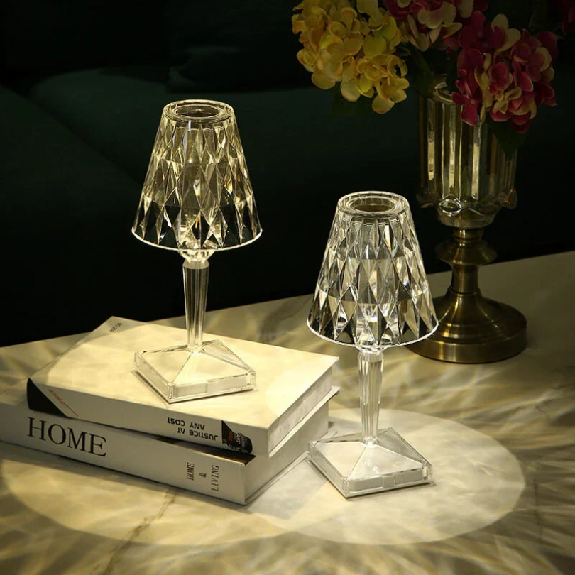 Crystal Cordless LED Table Lamp