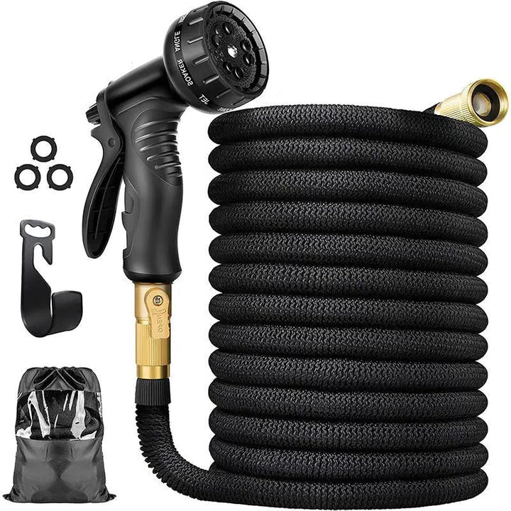 Expandable Garden Hose │ Kink-Free, Lightweight │ Lawn, Patio & Car Care │ Black