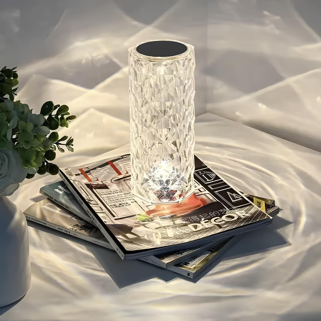 Crystal Prism Ambient Touch Control Table Lamp